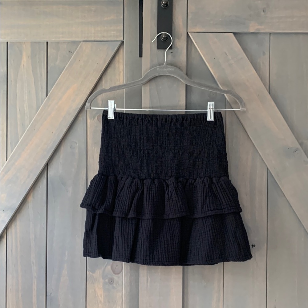 Black Ruffled Skirt